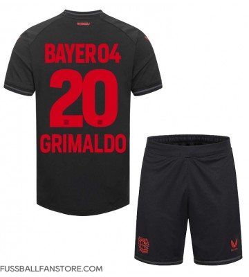 Bayer Leverkusen Alejandro Grimaldo #20 Replik Heimtrikot Kinder 2023-24 Kurzarm (+ Kurze Hosen)